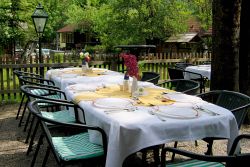 Bild: Terrasse im Nostalgiegarten